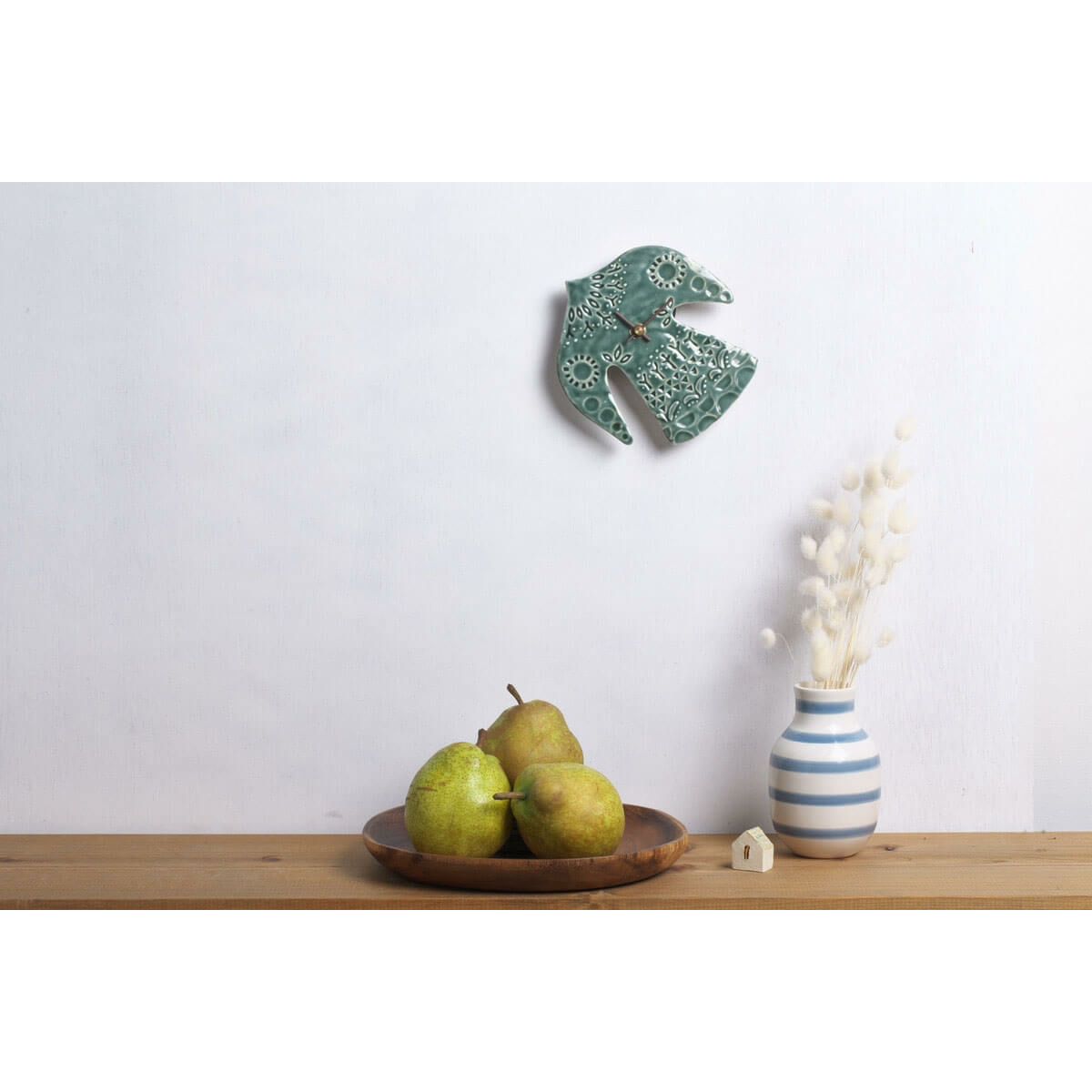 happy bird clock  グリーン