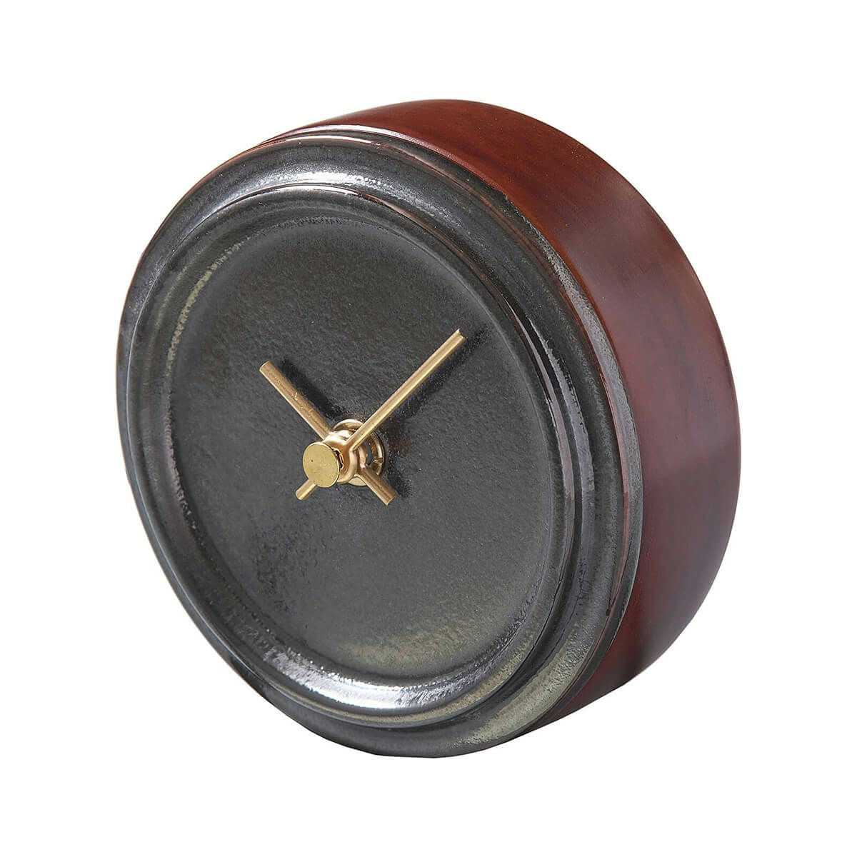 2WAY TILE WOOD CLOCK  Z-04 メタル釉 WOOD_CLOCK