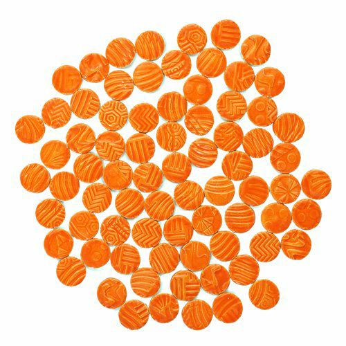 丸タイル<br>10個セット<br>SC-023-orange