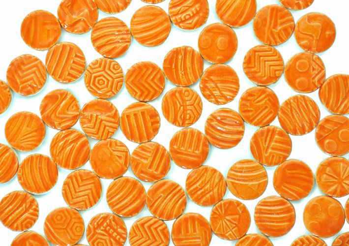 丸タイル<br>10個セット<br>SC-023-orange