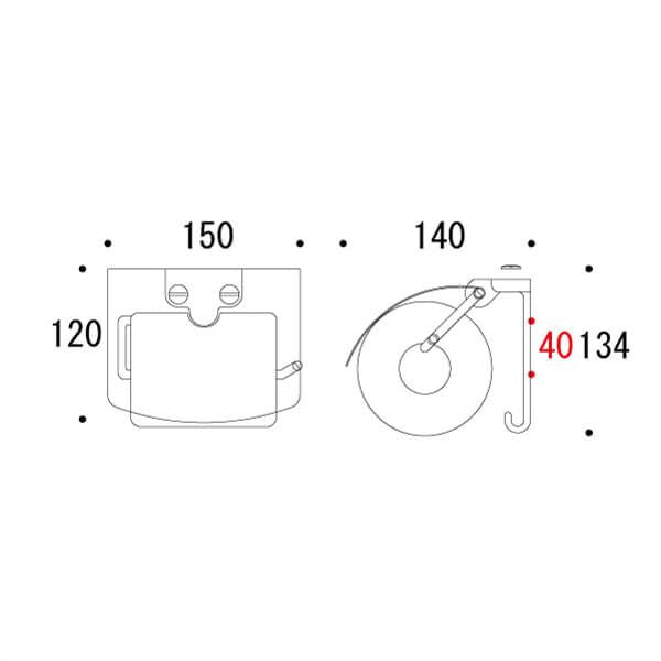 TPH ガラスシェルフ S BK  640719