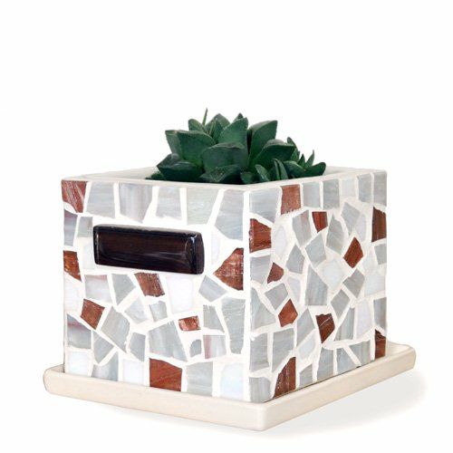 ［30%OFF］モザイクタイル・植木鉢<br>TILECRAFT-008