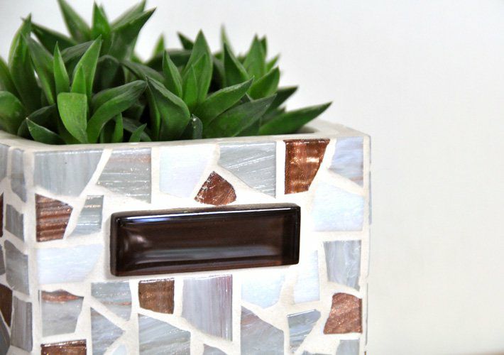 ［30%OFF］モザイクタイル・植木鉢<br>TILECRAFT-008