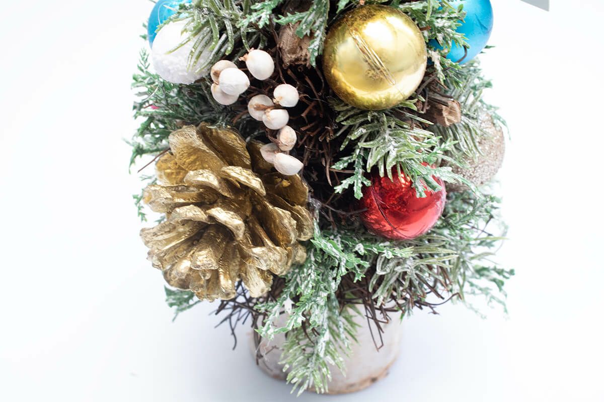 クリスマス雑貨　ナチュラルツリーオブジェS