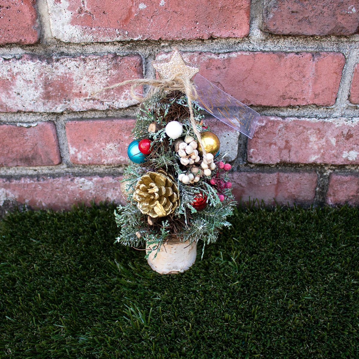 クリスマス雑貨　ナチュラルツリーオブジェS