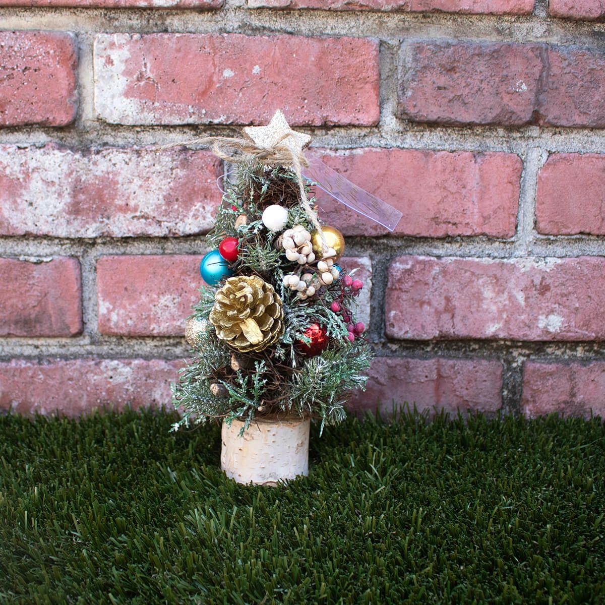 クリスマス雑貨　ナチュラルツリーオブジェS