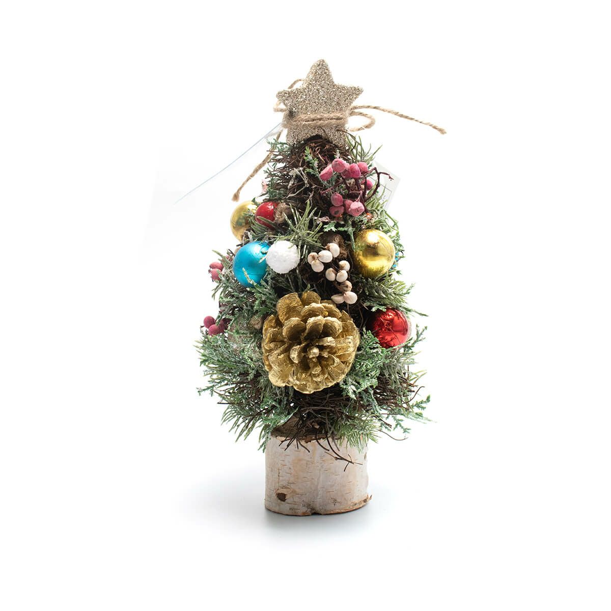 クリスマス雑貨　ナチュラルツリーオブジェS