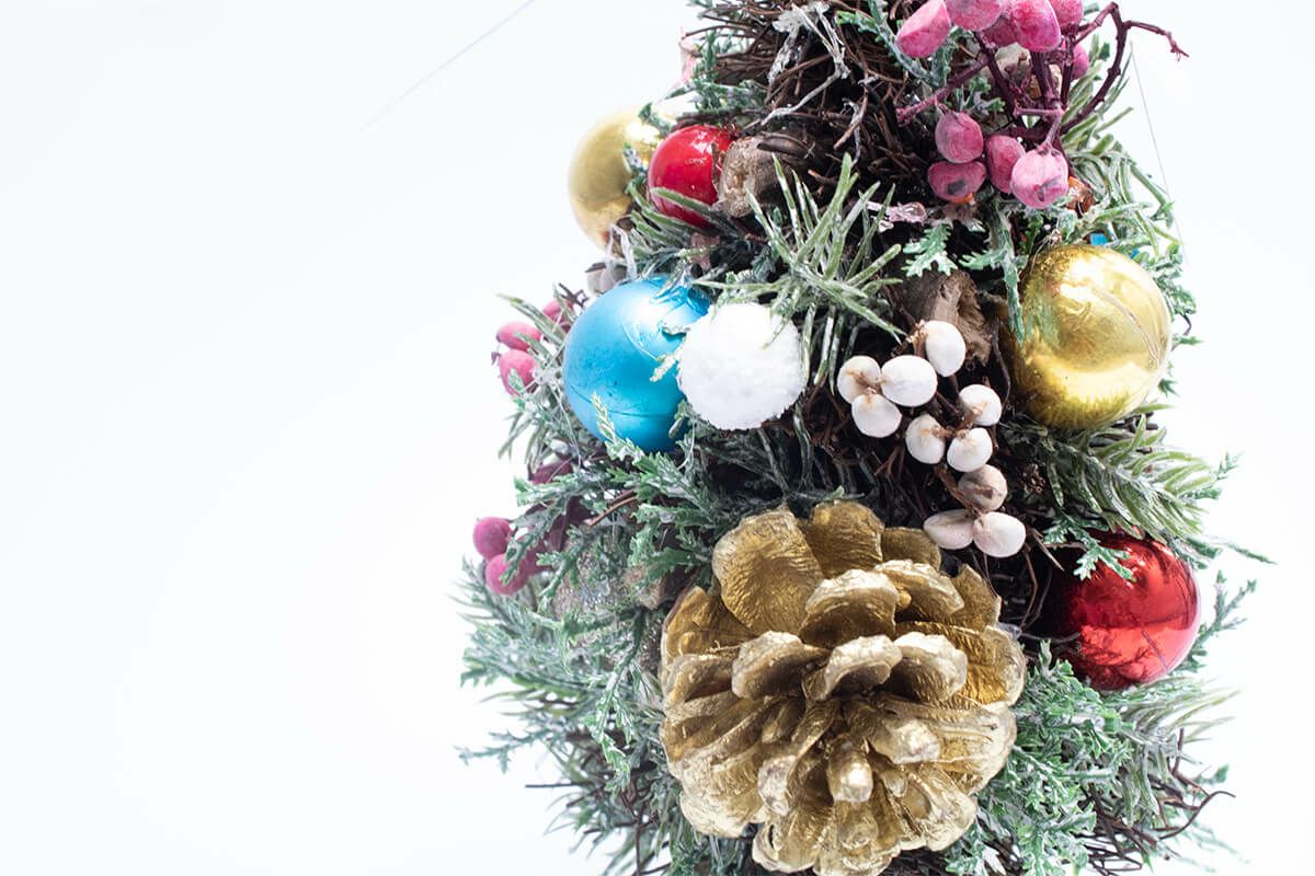 クリスマス雑貨　ナチュラルツリーオブジェS