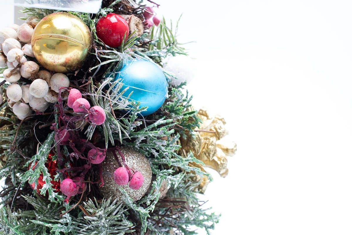 クリスマス雑貨　ナチュラルツリーオブジェS