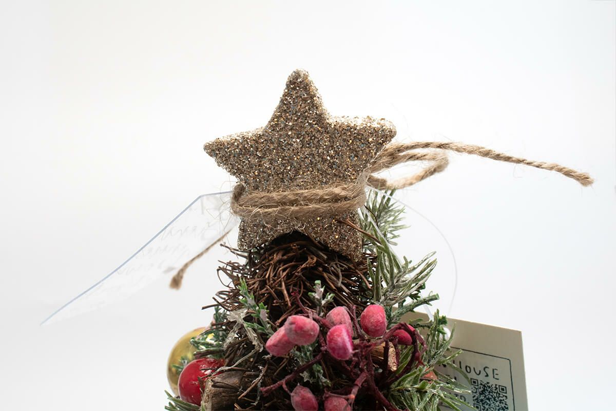 クリスマス雑貨　ナチュラルツリーオブジェS