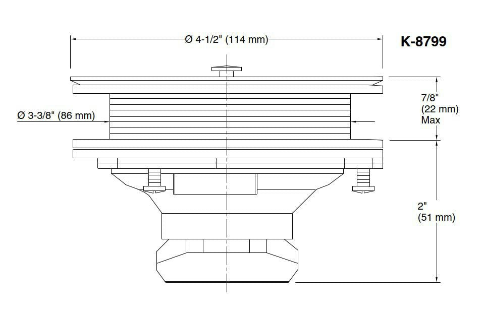 キッチン用ストレーナー<br>排水金具<br>K-8799-VS