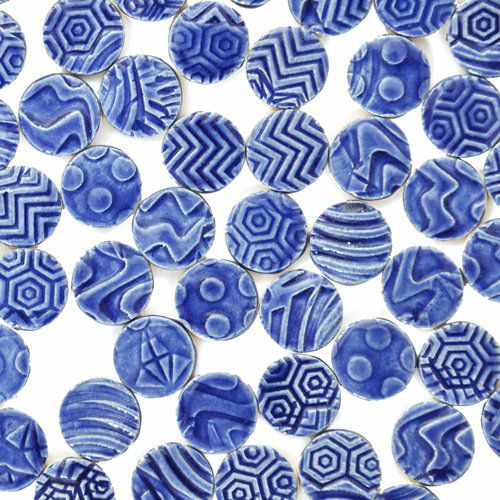 丸タイル<br>10個セット<br>SC-023-blue