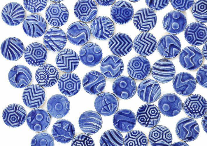 丸タイル<br>10個セット<br>SC-023-blue