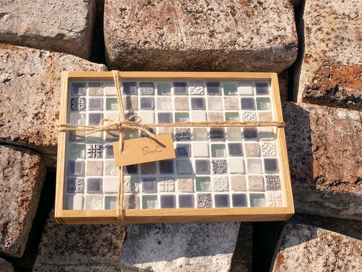 パヴェモザイク マルチトレイ（パープル）  SUI-048