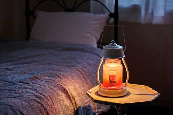 YANKEE CANDLE ジャーML用 ハリケーンキャンドルウォーマーランプ（ブラウン）  SJ357-00-00BR