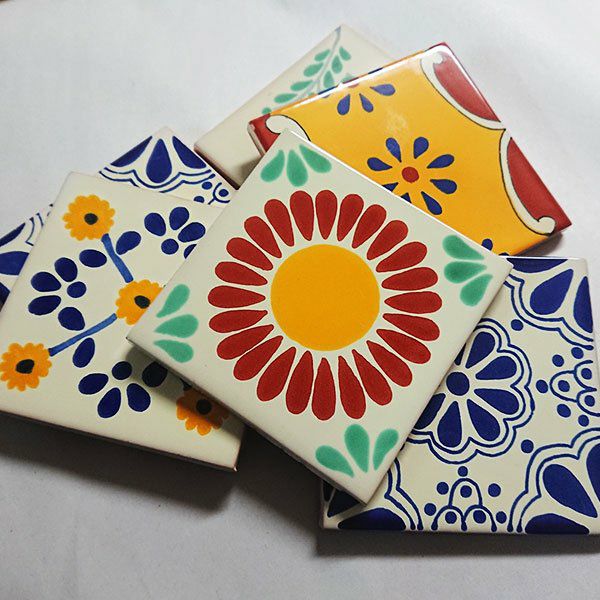 ［訳アリ］メキシコタイル 4枚セット