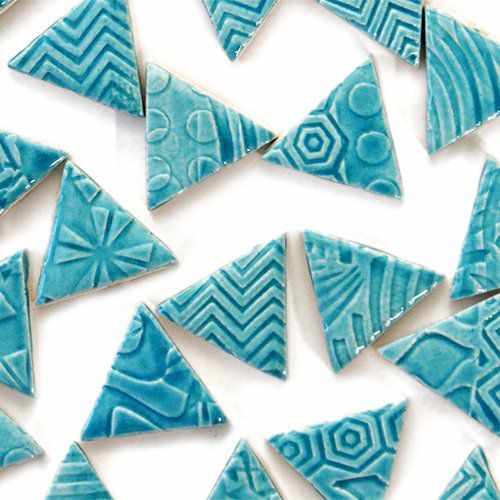 三角形タイル<br>10個セット<br>SC-020- turquoise