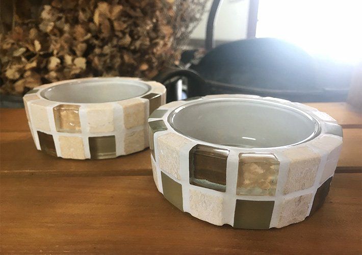 ［30%OFF］ハニーベージュ・キャンドルホルダー<br>TILECRAFT-010