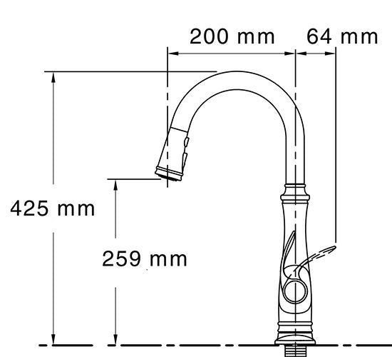 Bellera（ベレラ）<br>キッチン用水栓<br>K-560-CP