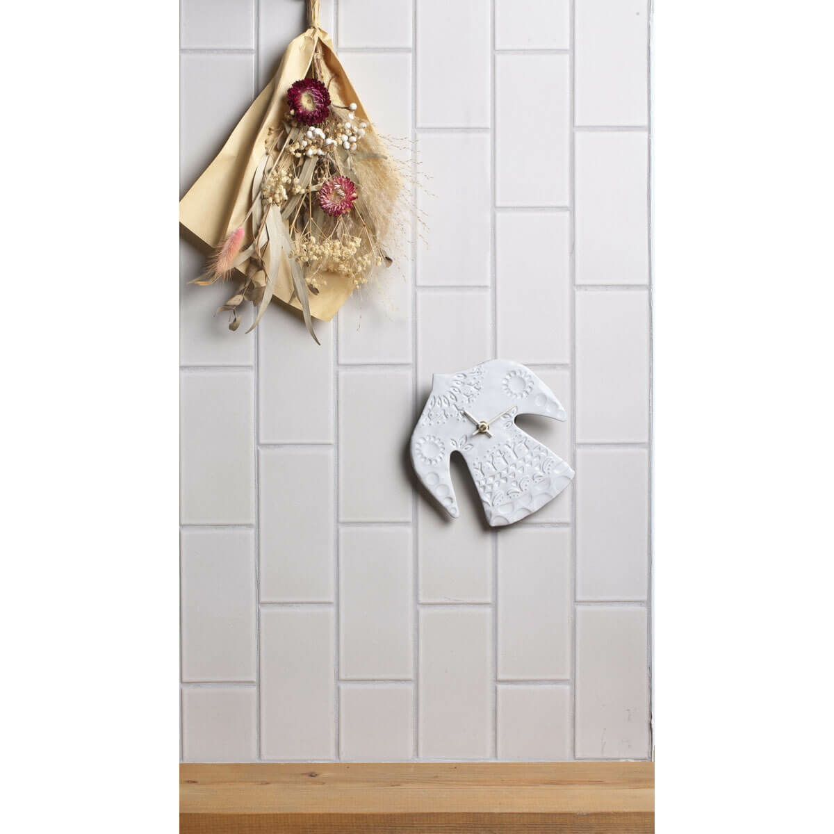 happy bird clock  ホワイト