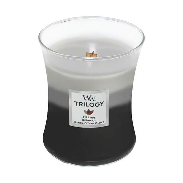 Wood Wick トリロジージャーM アロマキャンドル（ウォームウッズ）