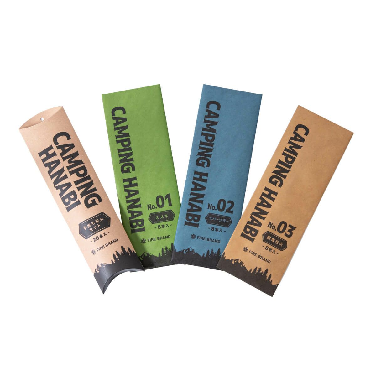 キャンピング花火  （手持ち花火セットNo.1ススキ・No.2スパークラー各10本入）