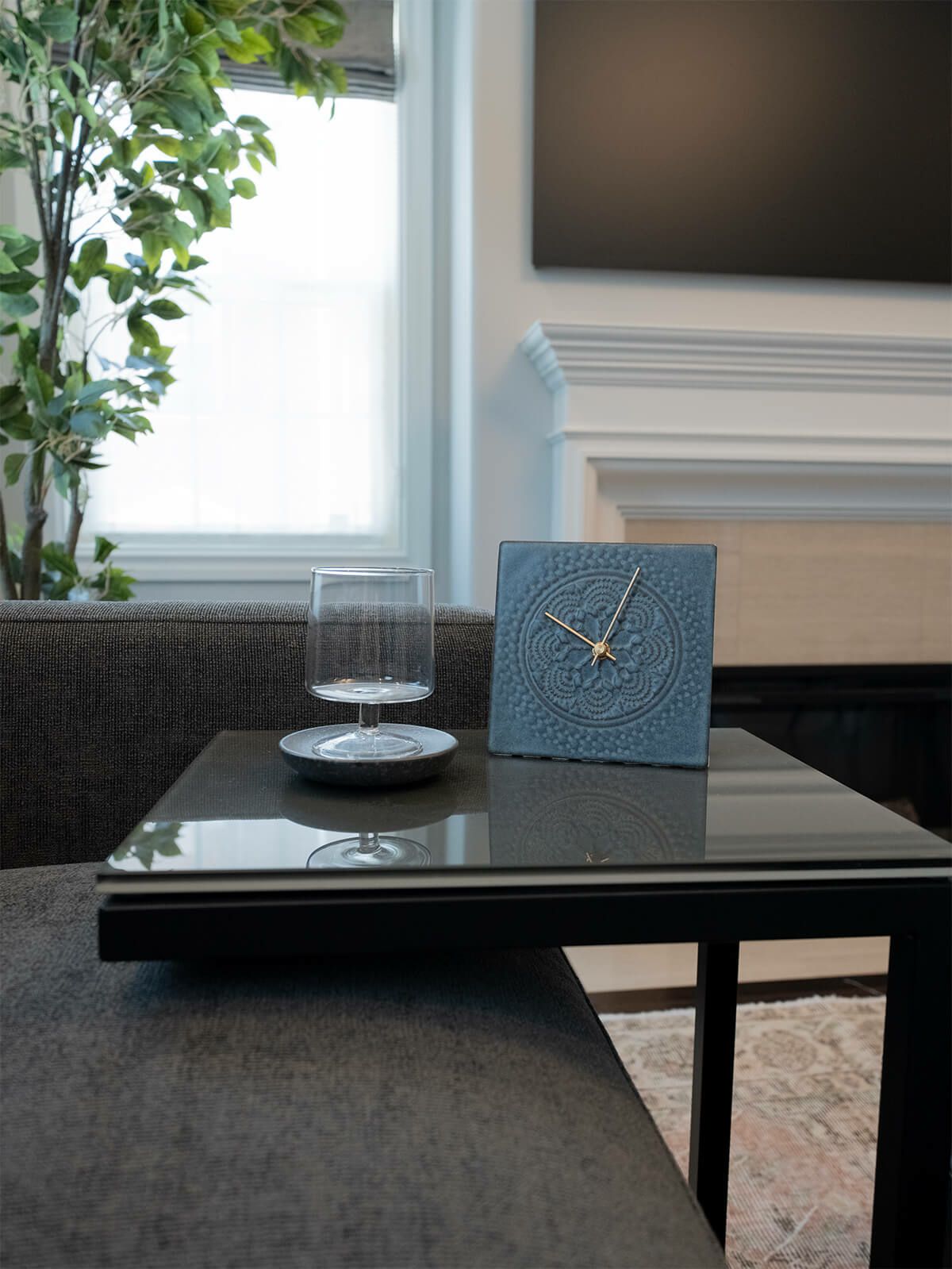 LACE TILE CLOCK  FOG-1RE ホワイト