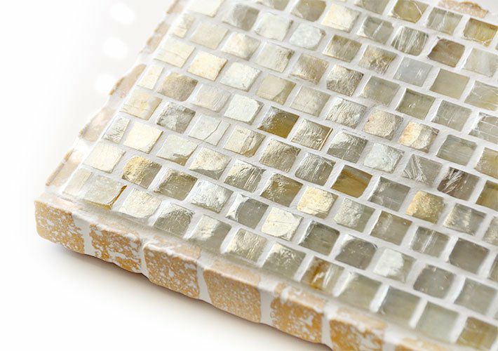 ガラスモザイク×天然石・小物置き ｜ TILECRAFT-030