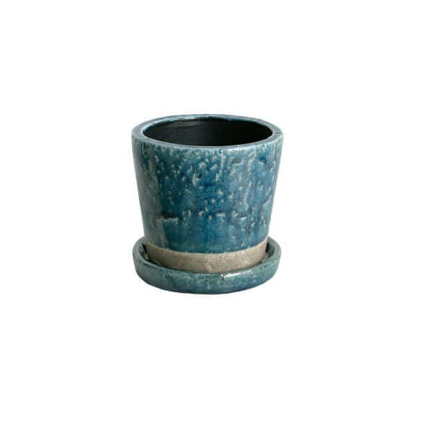 カラー グレーズド ポット  CH15-G527MBL