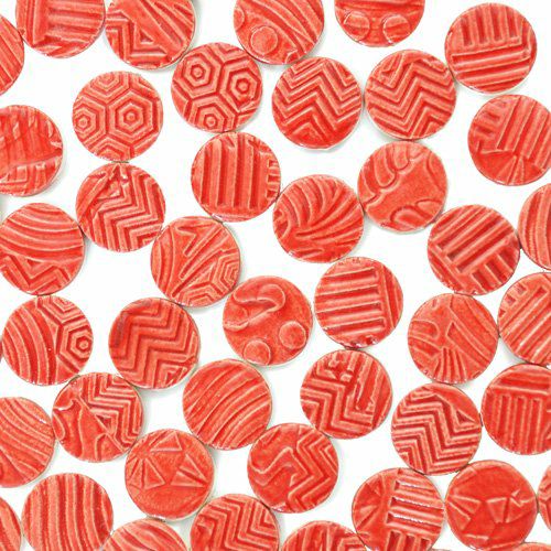 丸タイル<br>10個セット<br>SC-023-red