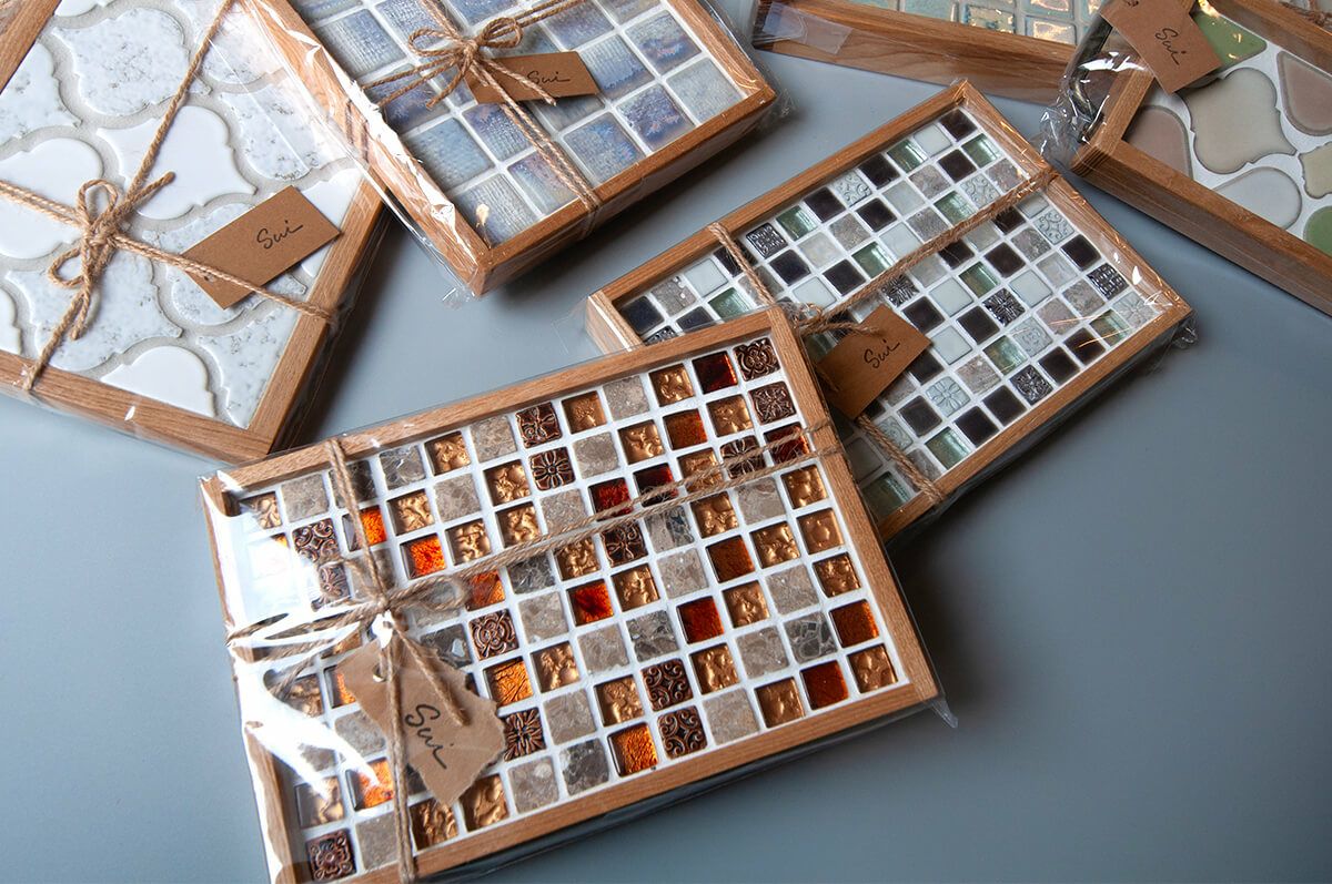 パヴェモザイク マルチトレイ（ブラウン）  SUI-049