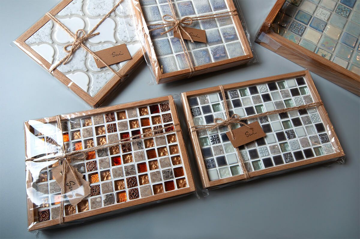 パヴェモザイク マルチトレイ（ブラウン）  SUI-049