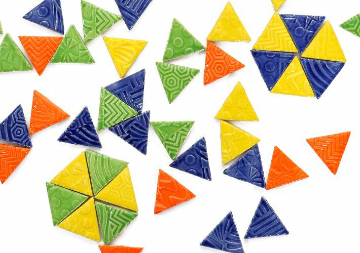 三角形タイル<br>10個セット<br>SC-020-yellow