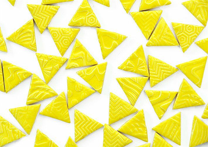 三角形タイル<br>10個セット<br>SC-020-yellow