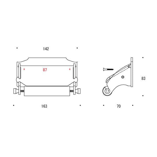 TPH CL LH BK  トイレットペーパーホルダー  640387
