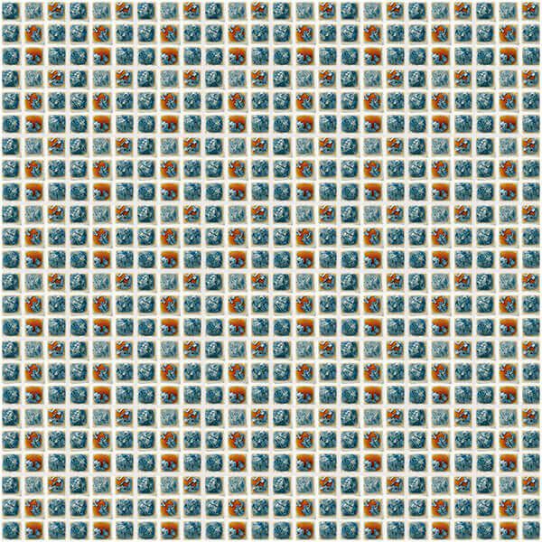 アートモザイク施釉10角