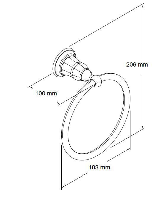 Kelston（ケルストン）<br>タオルリング<br>K-13507-CP