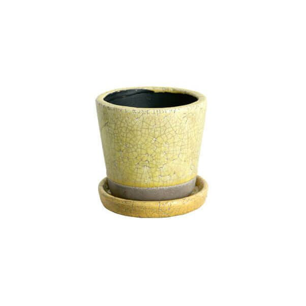 カラー グレーズド ポット  CH15-G527YL