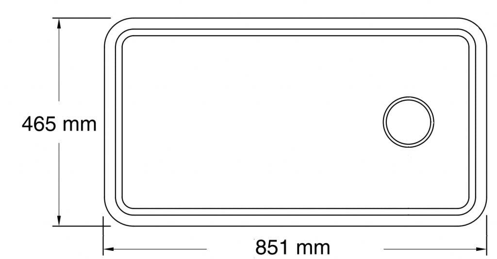 Cairn（ケルン）<br>キッチン用1槽シンク<br>K-8206-CM6