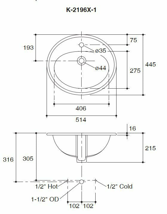 Pennington（ペニントン）<br>洗面用ボウル<br>K-2196-1-0