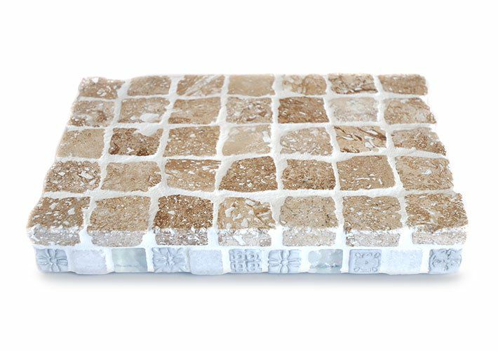 ナチュラル×パヴェモザイク・ミニトレイ ｜ TILECRAFT-029