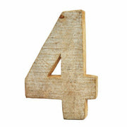 ウッドオーナメント・ナンバー<br>wood-4
