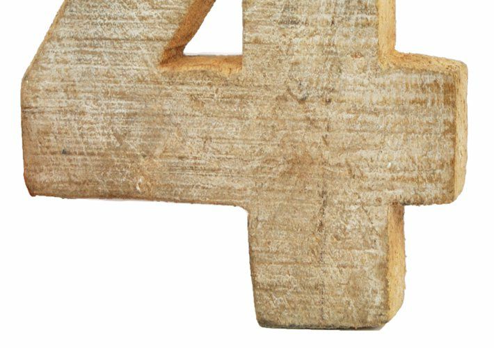 ウッドオーナメント・ナンバー<br>wood-4