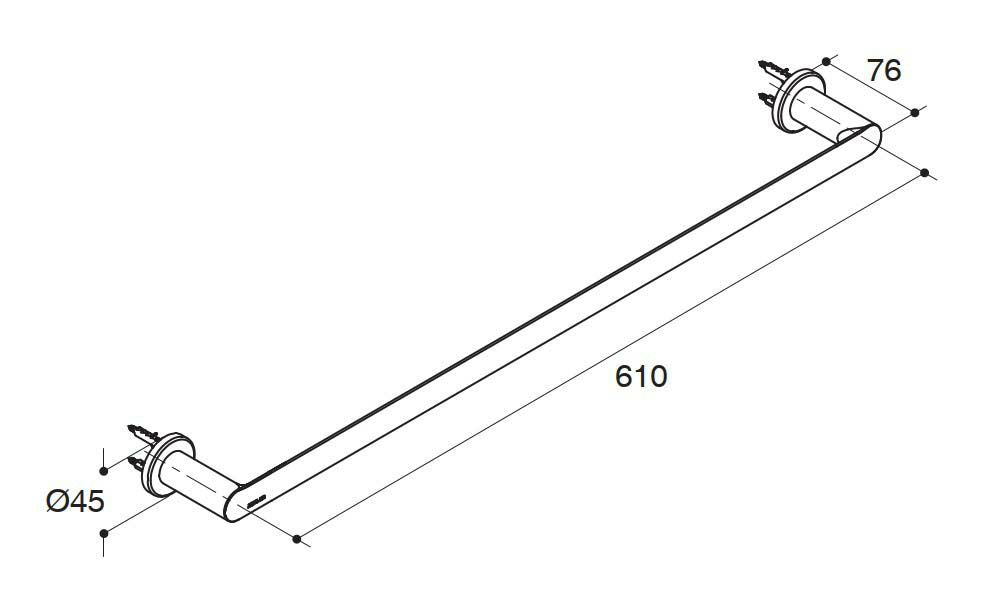 Kumin（クミン）<br>タオルバー<br>K-97882T-CP