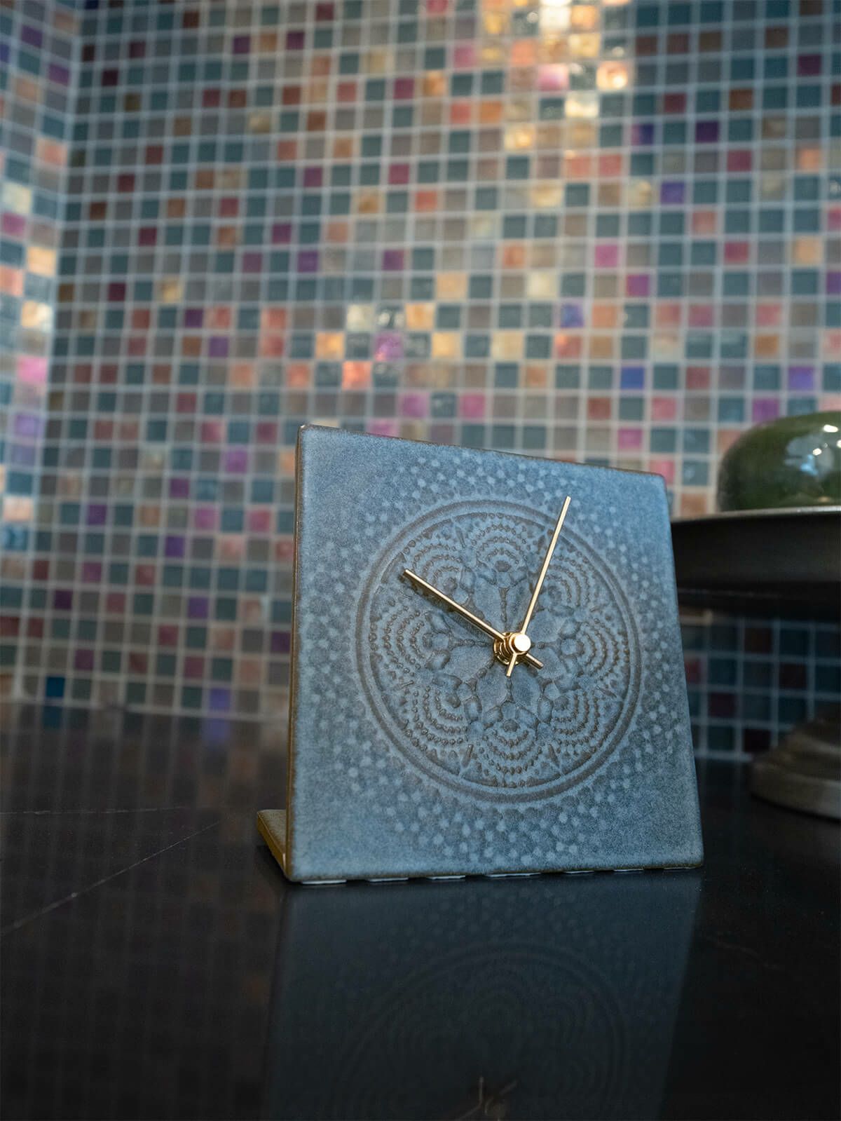 LACE TILE CLOCK  FOG-2RE グレー