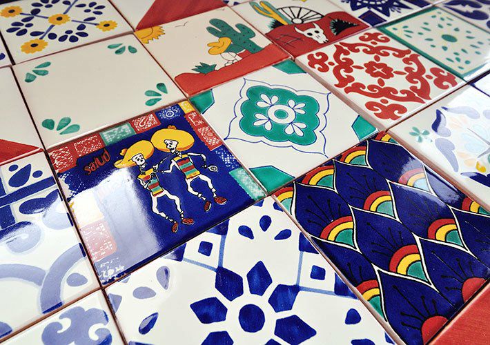 ドレープカーテン　メキシコタイル柄 メキシコタイル – ボウクス・タイルマーケット