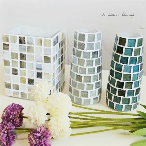 ［30%OFF］ガラスモザイクタイル・花器<br>TILECRAFT-016