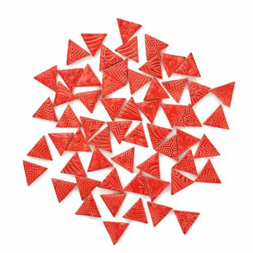 三角形タイル<br>10個セット<br>SC-020-red
