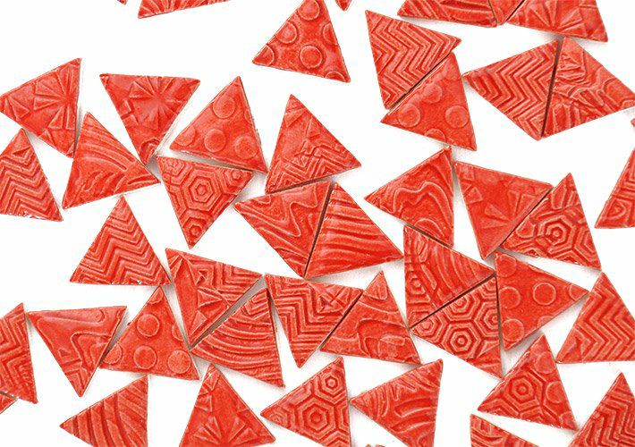 三角形タイル<br>10個セット<br>SC-020-red