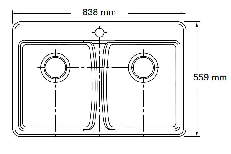 Dela Field（デラフィールド）キッチン用2槽シンク